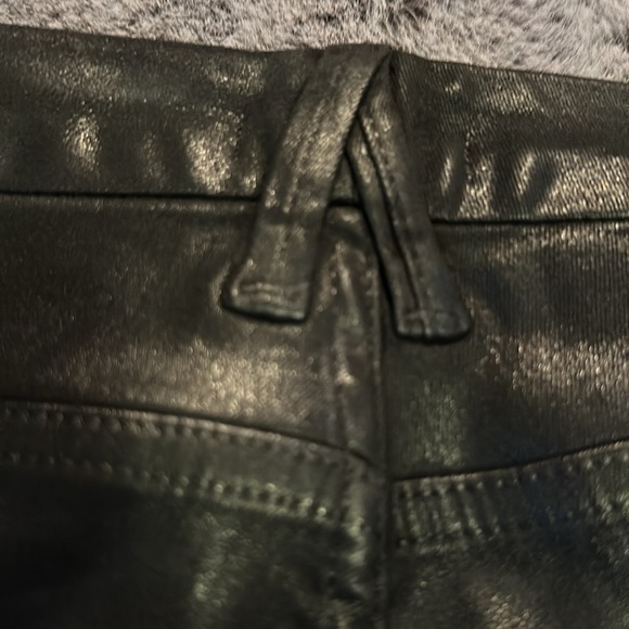 Good American Mid/Hig-rise Sexy Coated Black Skinny Stretch size 4 / 27 - Picture 5 of 12